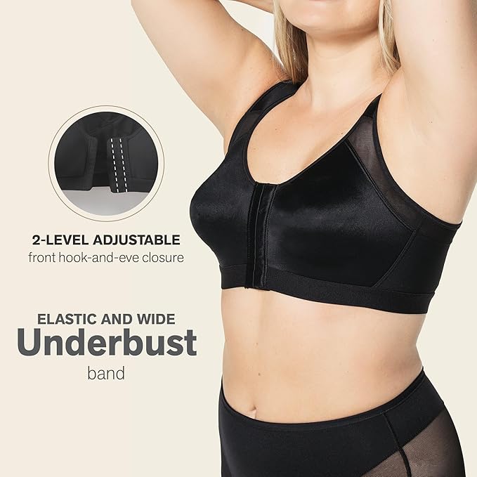 Leonisa Posture Corrector Bra Wireless Front Closure Bra for Women Full Coverage