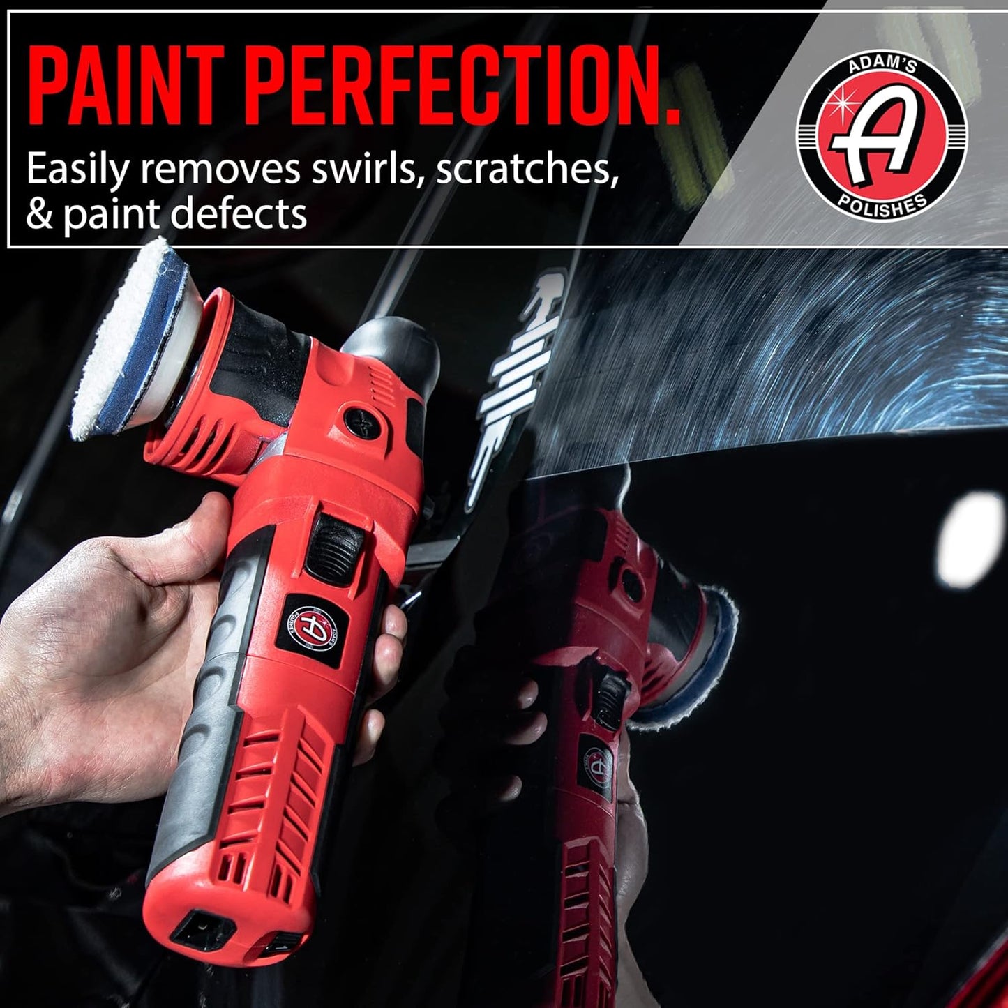 Adam's Polishes SK Pro 12mm Car Polisher - Professional Dual Action Polisher For Car Detailing - Paint Correction, Waxer Buffer DA Polisher - Variable Speed Car Polisher System