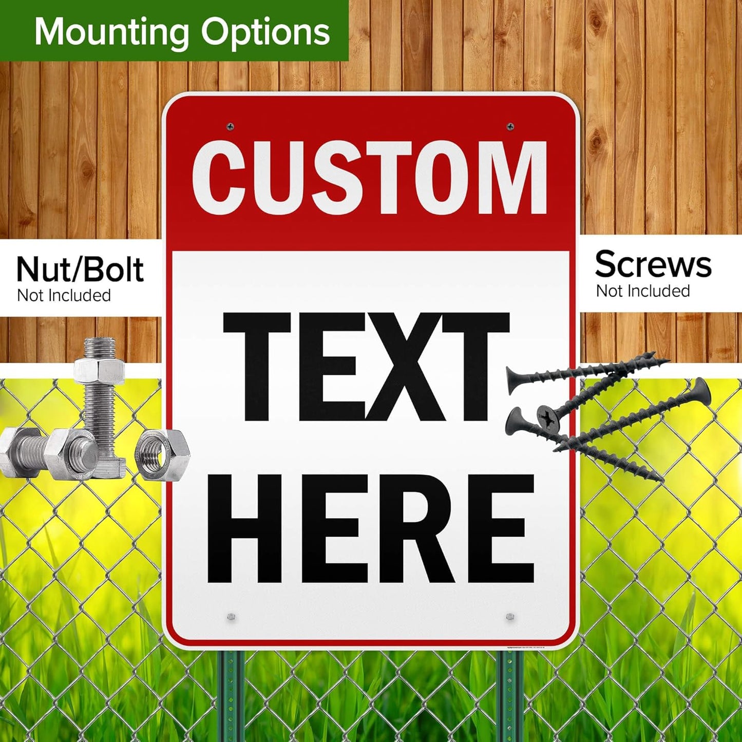 Custom Sign, Custom Sign for Business, Indoor/Outdoor use. 36x48 Inches, Reflective, Rust Free DiBound, Fade Resistant, Made in USA by My Sign Center (Header)