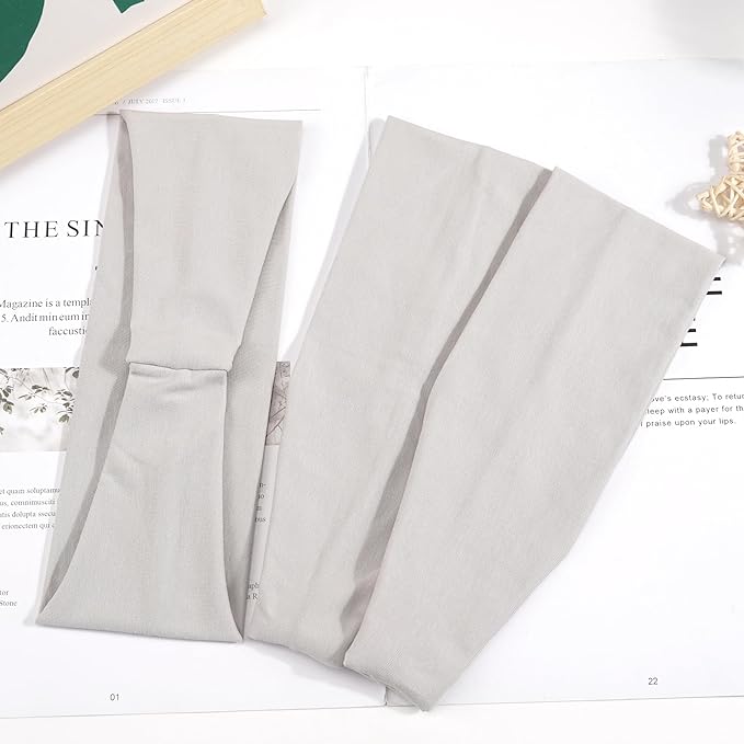 JOYOYO Unisex Headbands for Women's Hair Soft Stretchy Fabric Kylie Head Band Bandeaux Hair Accessories for Workout Gym Yoga Hair Band,100% Pure Cotton