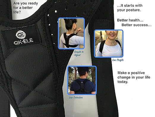 Posture Corrector Support Brace to Improve Bad Posture, Shoulder Alignment, Back Pain Relief for Men and Women (Reg 28 to 41)