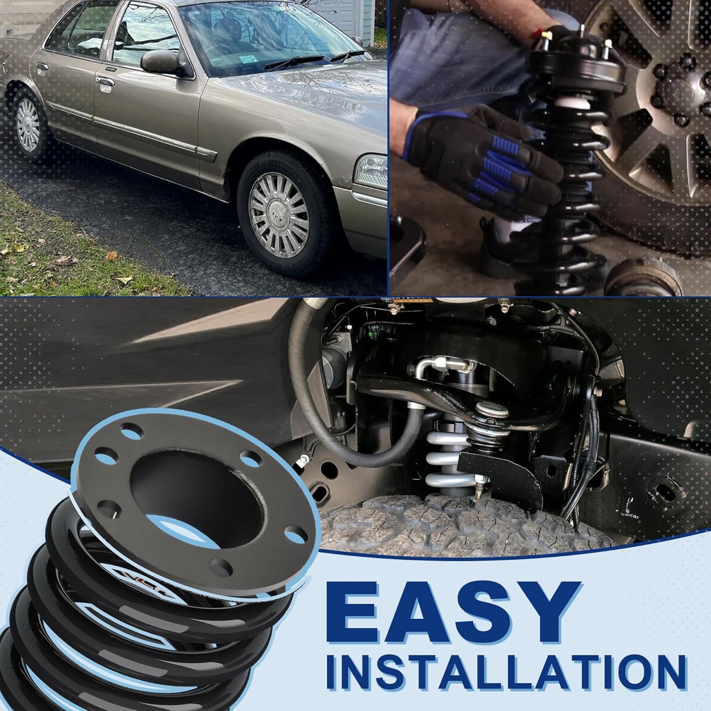 3" Front and Rear Lift Kit for 2003-2011 Crown Victoria, Grand Marquis, Town Car, and 2003-2004 Marauder