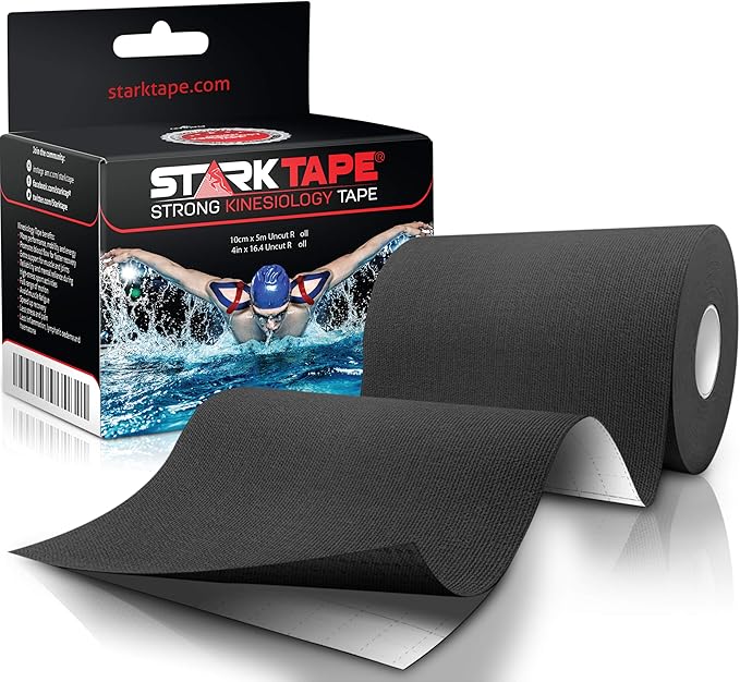 Kinesiology Tape Extra Wide 4" x 16.4' Roll - Supports Athletic Performance for Large Muscle Groups, Easy to Apply, Stays in Place for Days, Latex-Free, Waterproof