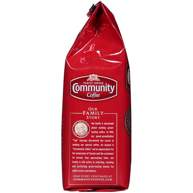 Community Coffee French Roast, 72 Ounces Ground Coffee, Extra Dark Roast, 12 Ounce Bag (Pack of 6)