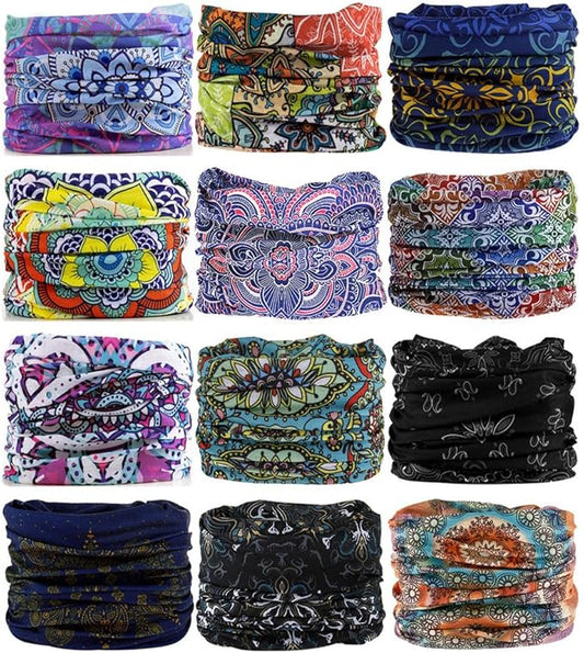 Headband Neck Gaiter Head Wrap Headwear Face Mask Magic Scarf Bandana for Men and Women