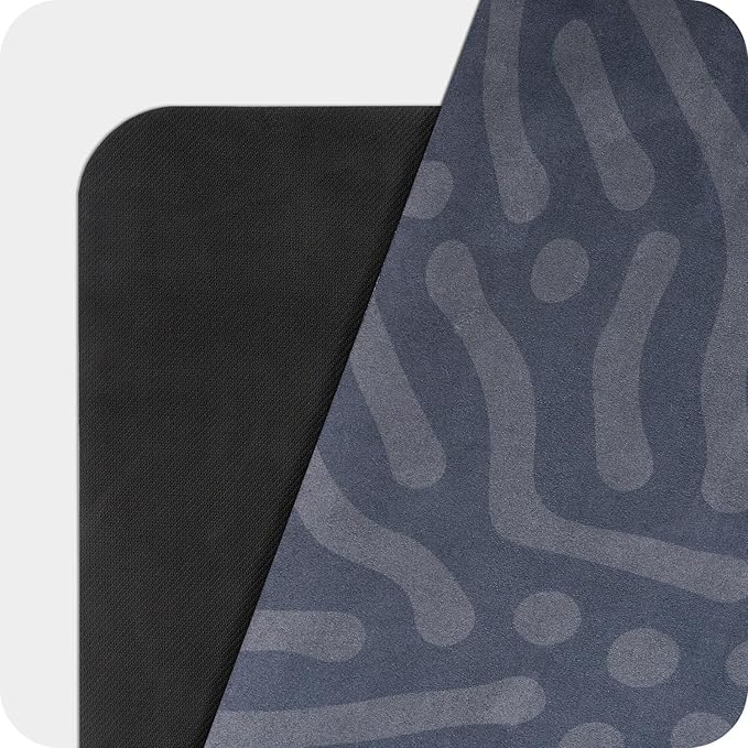 4mm Cushioned Exercise Mat for Yoga & Pilates - Anti Slip, Polyurethane with Suede Top & Carrying Strap