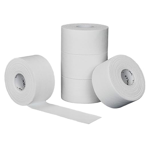 STIKK Athletic Tape - 5pk White Tape - 1.5 in x 15 Yards - Stabilizing & Supporting Muscles & Joints - Sports Injury Prevention