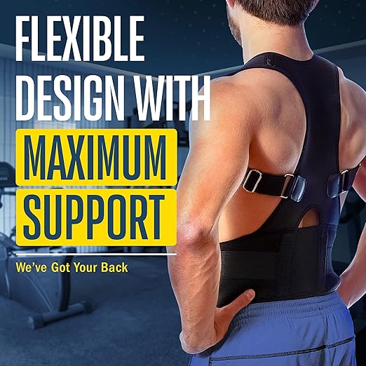 FlexGuard Posture Corrector for Women and Men - Back Brace for Posture, Adjustable Back Support Straightener Shoulder Posture Support for Pain Relief, Body Correction, X-Large