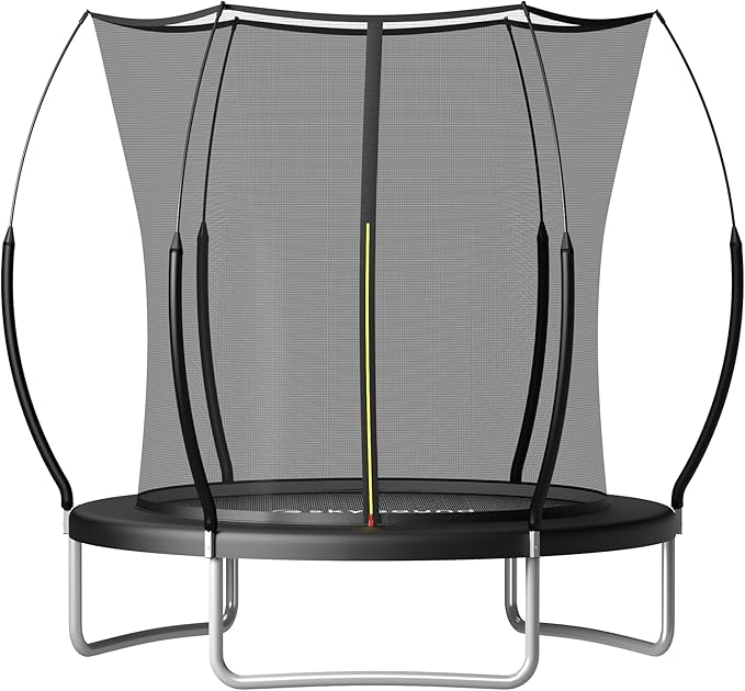 SkyBound 14 FT 12 FT 10FT 8FT 6FT Springless Trampoline for Kids and Adults - Recreational Trampolines with AntiRust Coating - Bungee Cords Outdoor Trampoline for Kids - No-Gap Design Zipper System