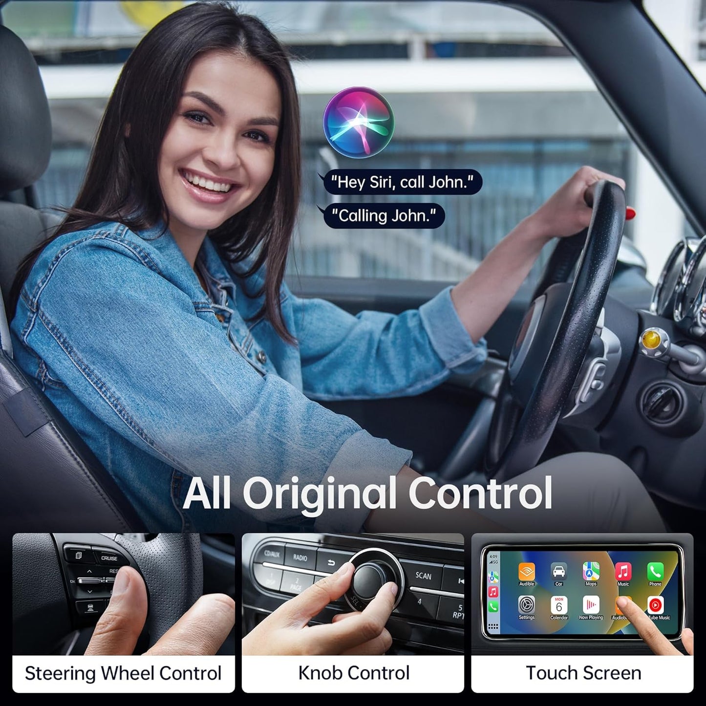 Wireless CarPlay Adapter for iPhone, Converts Wired to Wireless CarPlay Dongle 2024 Upgrade Zero Latency Plug & Play fit for Cars from 2017 & iOS 10+