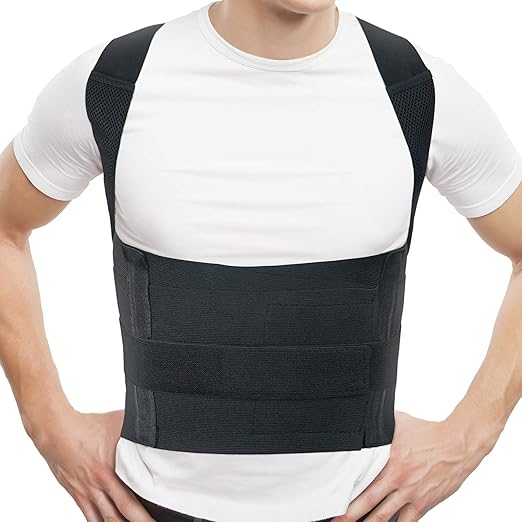 ORTONYX Comfort Posture Corrector Back Brace for Men and Woman, Scoliosis Hunchback Kyphosis Correction/XXL