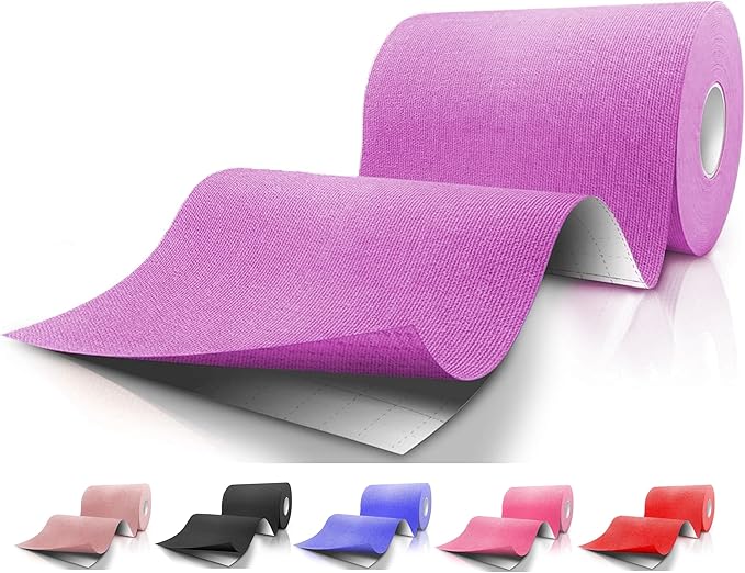 Extra Wide Kinesiology Tape | Waterproof & Latex-Free | 4" Continuous Roll Athletic Tape for Muscle & Joint Support | Elastic Therapeutic Tape for Injury Recovery & Pain Relief | 4 inch x 16 feet |