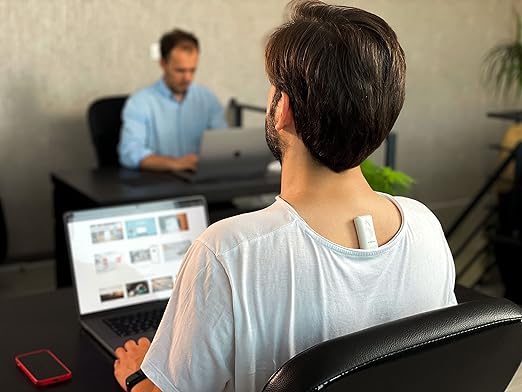 Posture Corrector Trainer for Women & Men - Updated Intelligent Posture Trainer - Upper Back Brace Smart Straightener Office Work Support - Shoulder & Back Posture Corrector Device