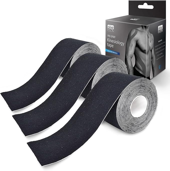 Deke Home - Kinesiology Tape Rolls (3 Pack), Uncut 2" x 16ft Athletic Tape, Strong Adhesive, Waterproof Sports Tape for Injuries, Knee, Ankle, Muscle, Joint, Latex-Free