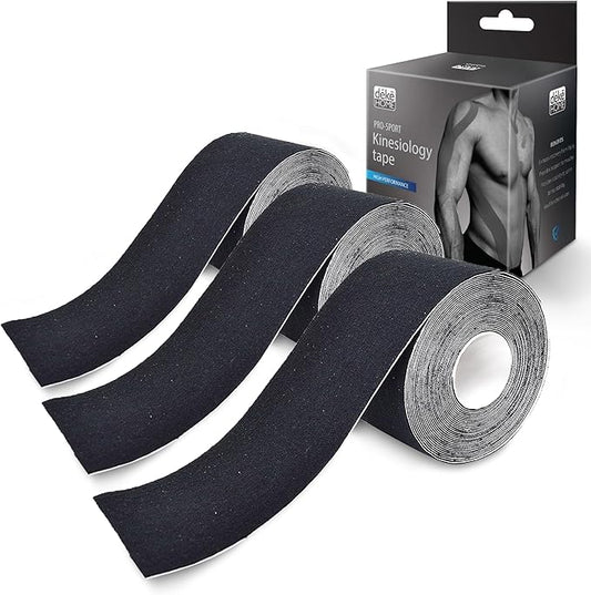 Deke Home - Kinesiology Tape Rolls (3 Pack), Uncut 2" x 16ft Athletic Tape, Strong Adhesive, Waterproof Sports Tape for Injuries, Knee, Ankle, Muscle, Joint, Latex-Free