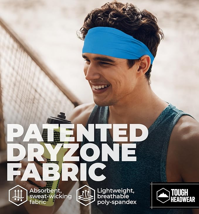 Mens Sweat Bands - Sport Headbands for Men - Workout Headbands for Women - Running Headband -Tennis Athletic Sweatband