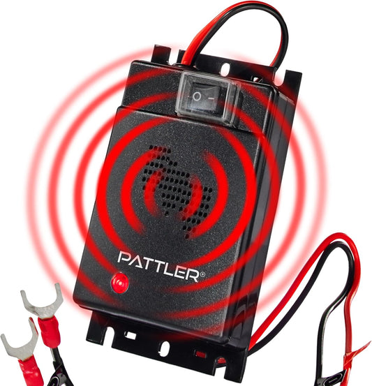 PATTLER® Marten Repellent for Car Engines - Ultrasonic Marten Repeller Under Hood for Immediate and Long-Term Protection Against Martens. Marten Deterrent for Cars Powered by 12V Car Battery - 1 Unit