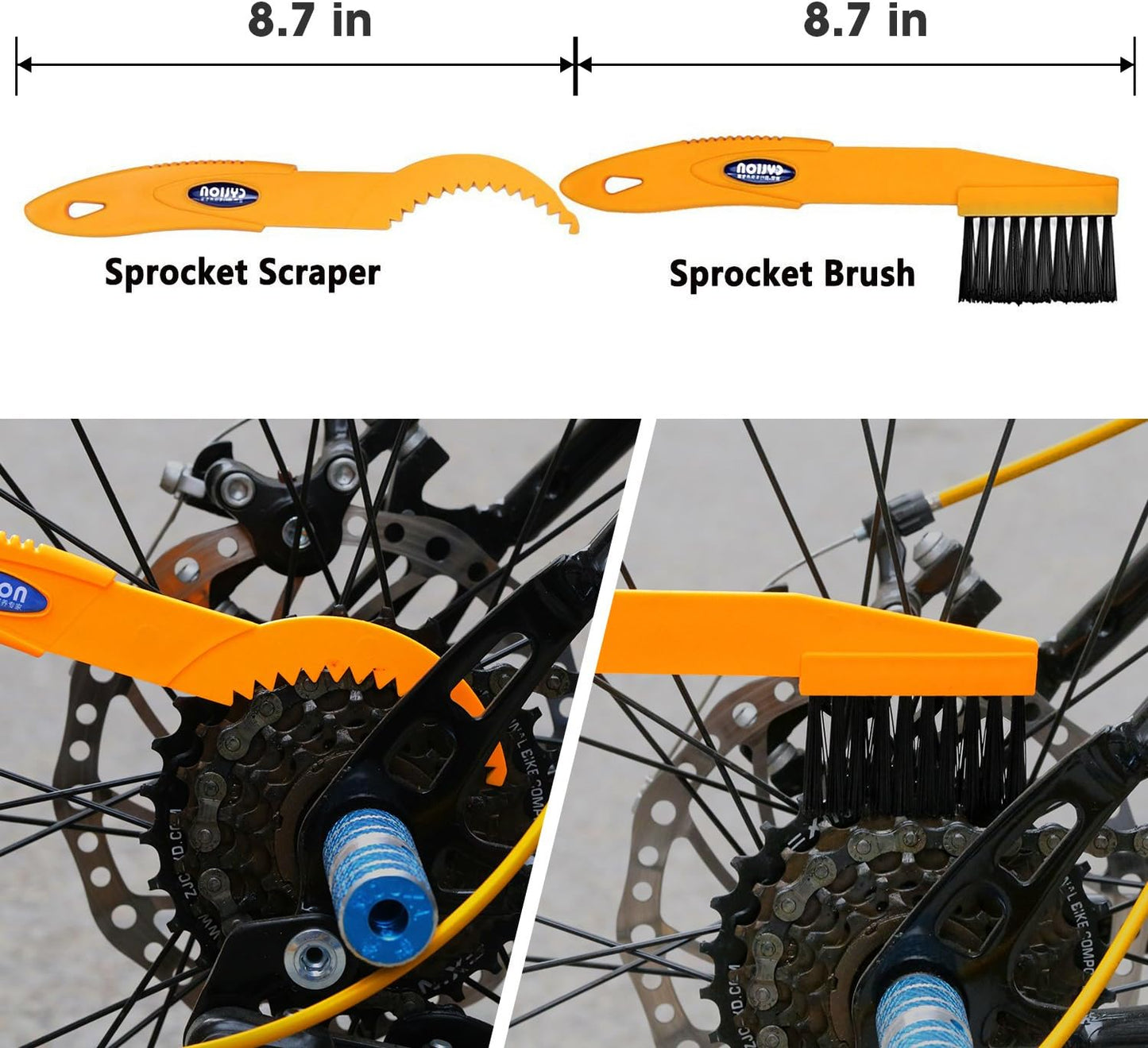 7pcs Bicycle Bike Cleaning Tools Set, Bike Clean Brush Kit Suitable for Mountain, Road, City, Hybrid, BMX and Folding Bike