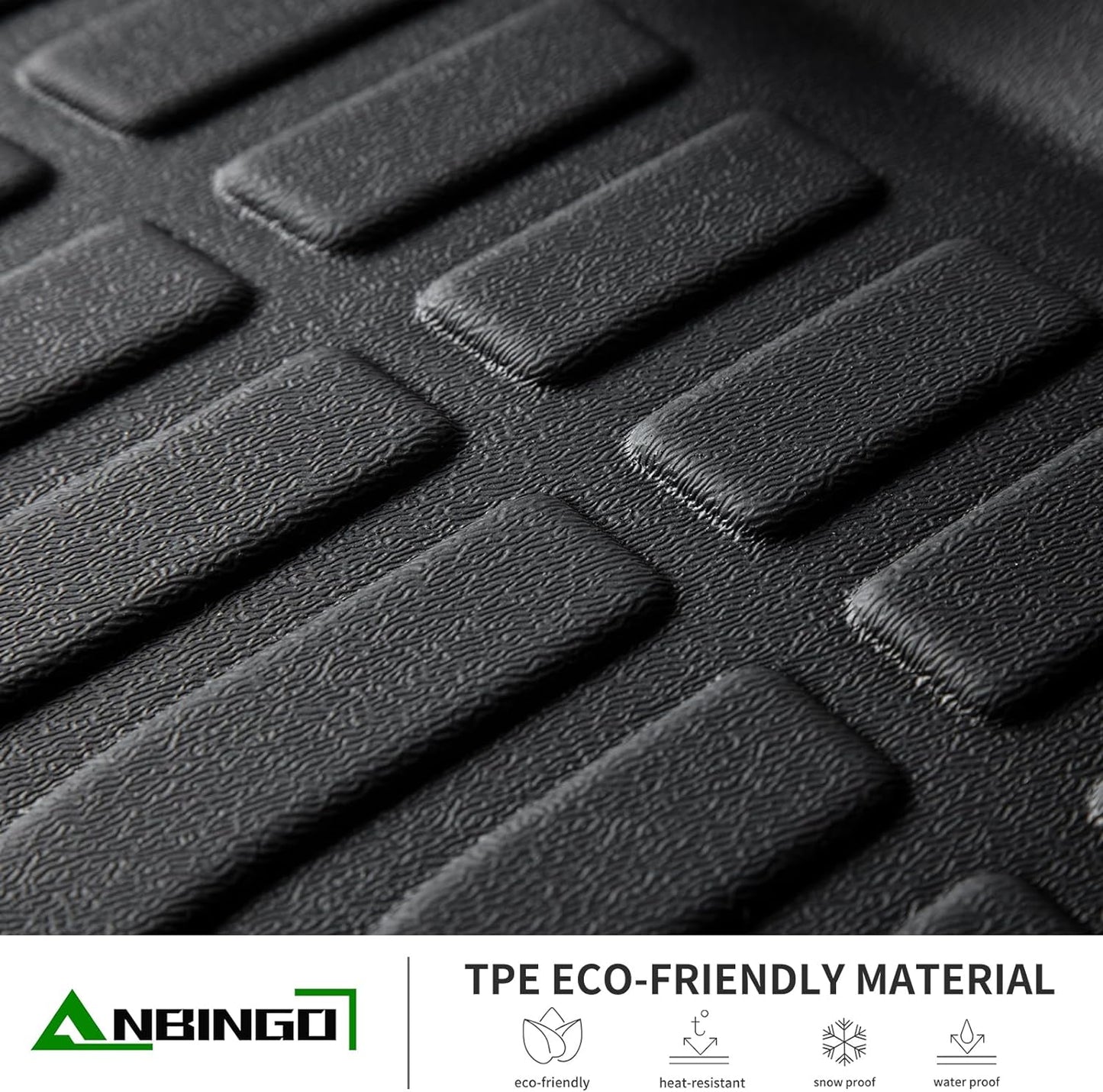 ANBINGO®Floor Mats Fit for Hyundai Kona 2024 2025(NO EV)&Cargo Liners All Weather Mats for Hyundai Kona TPE Car Mat Rugs for Kona Rubber Trunk Carpet for Kona Automotive Accessories