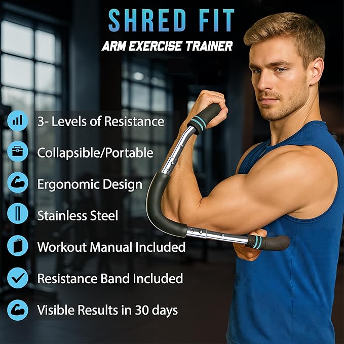 Twister Arm Trainer – Adjustable Forearm Strengthener – Exercise Equipment for Men & Women – Chest Workout Equipment – Portable Spring Resistance – Home Workout Suspension Trainer – 40-90lb