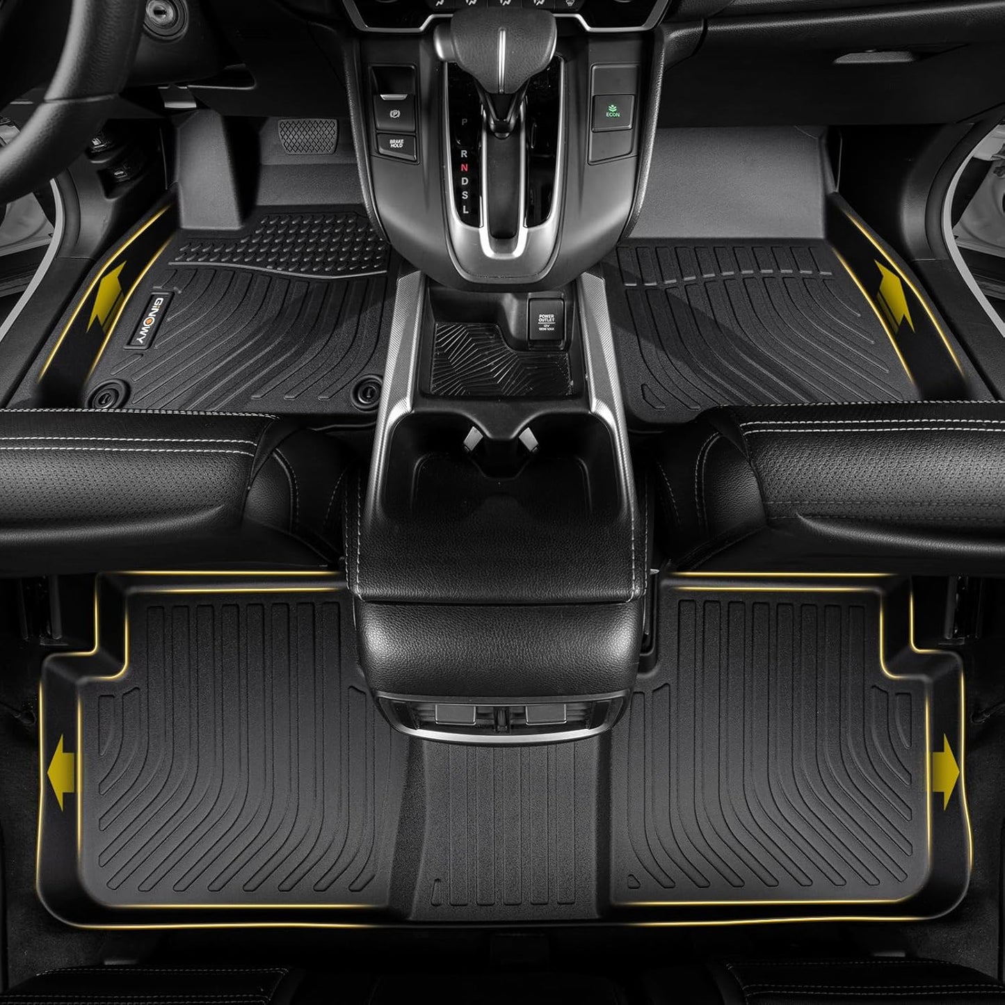 GINOWY-Floor Mats & Cargo Liner for Chevy Trax 2014-2023 & Buick Encore 2013-2023(Not for GX) TPE All Weather Trax Car Mats, Non-Slip Trunk Mat Waterproof Trax Floor Liners Accessories Black