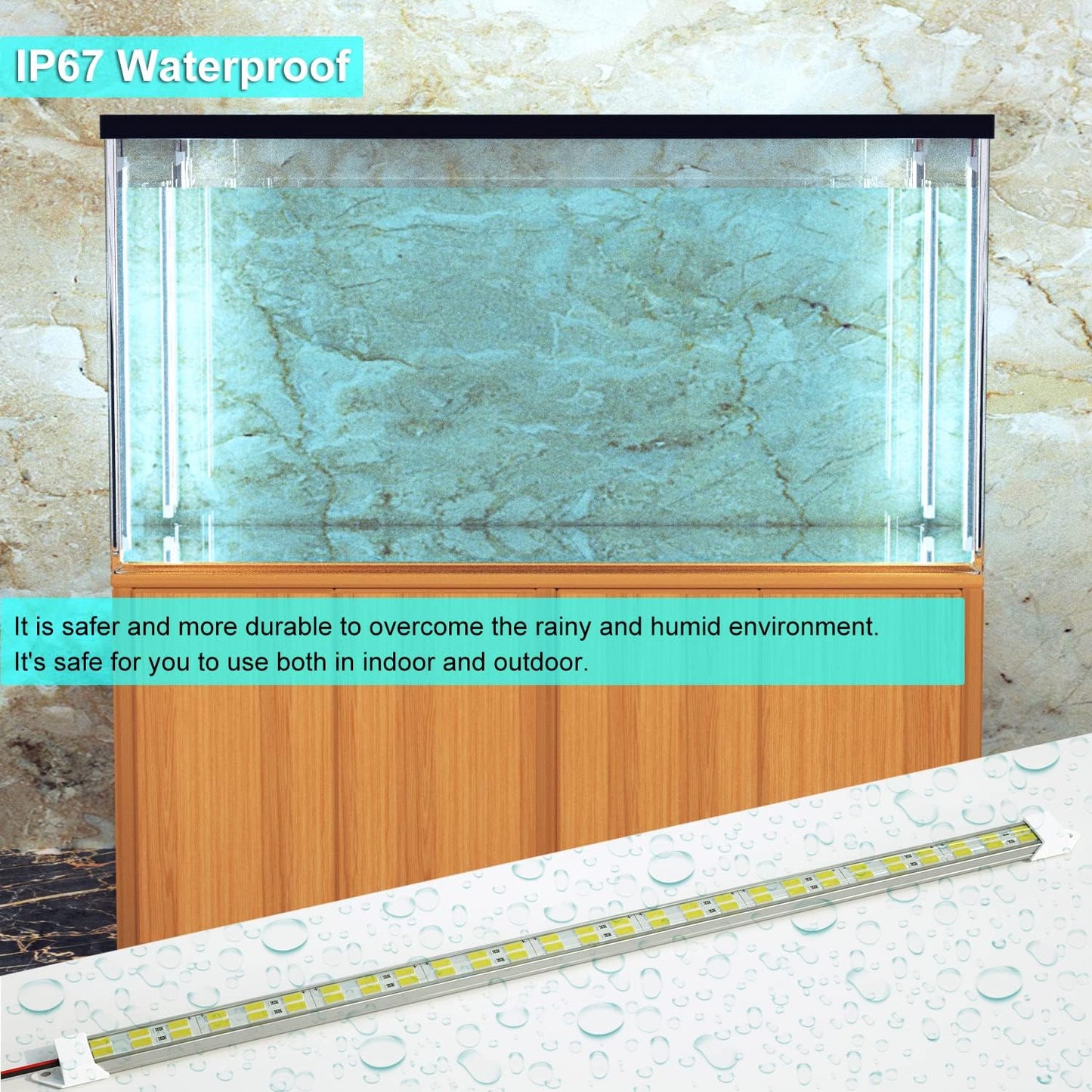 12V LED Light Bar Waterproof, 12V LED Light Strip 54 LEDs 7000K White Color Enclosed Trailer Interior DIY Cabinet LED Light Strip for Car,Trailer,Motorhome,Van,RV,Truck Bed Lights(4 Pack)