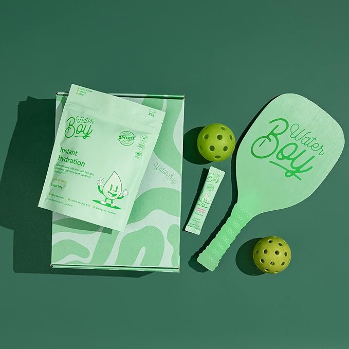 Waterboy Workout Hydration | 2,960mg Sugar Free Electrolyte Powder Packets | L-Glutamine + Vitamins | No Sugar, All Natural, Gluten Free | 15 Drink Stick Mixes (Strawberry Lemonade)