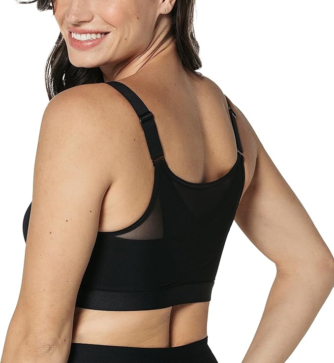 Leonisa Posture Corrector Bra, Wireless Front Closure Posture Bra with Contour Cups – Back Support and Everyday Comfort