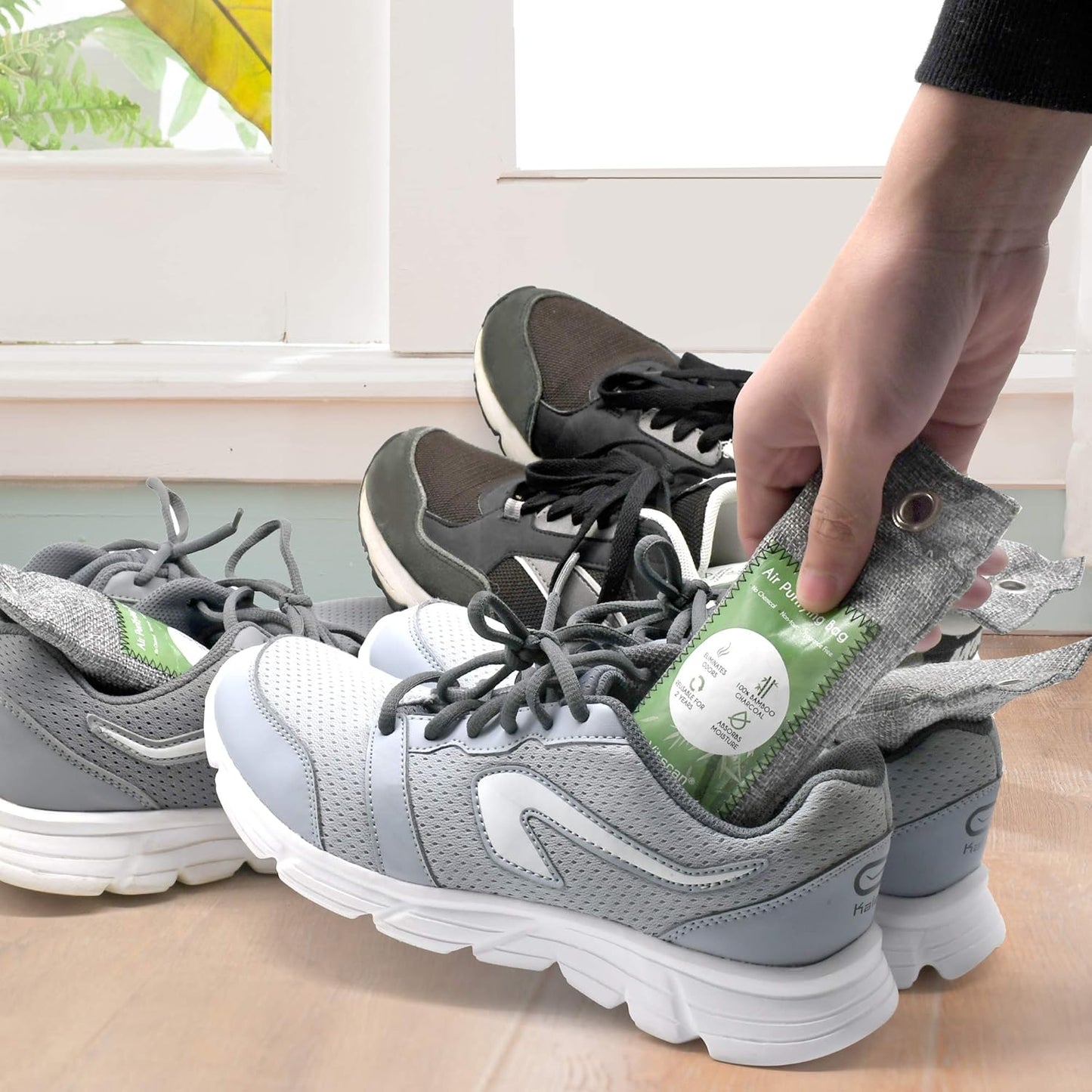 6 Pack Bamboo Charcoal Air Purifying Bag, Activated Charcoal Bags Odor Absorber, Moisture Absorber, Natural Car Air Freshener, Shoe Deodorizer, Odor Eliminators For Home, Pet, Closet