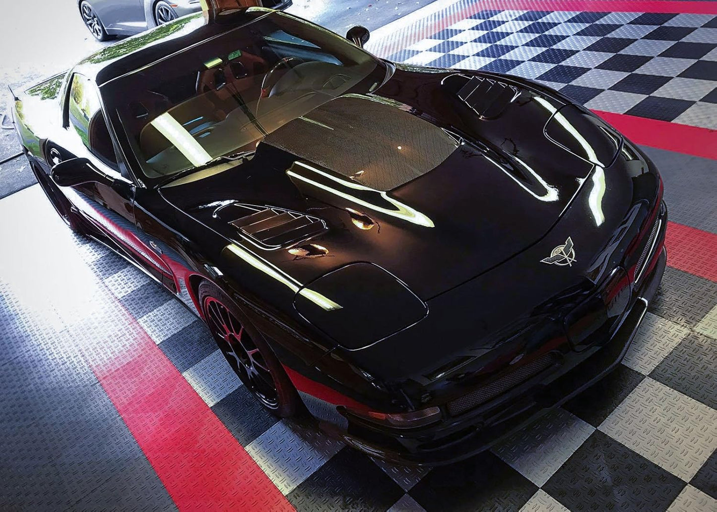 GarageTrac Diamond, Durable Interlocking Modular Garage Flooring Tile (12 Pack), Graphite