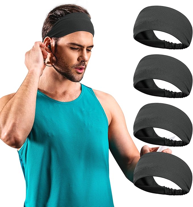 Sukeen Cooling Headband for Men Women, Instant Cooling Running Headband, Sweat Headbands for Workout, Sports Headbands for Yoga, Golf, Gym, Camping, Tennis, 20 inches