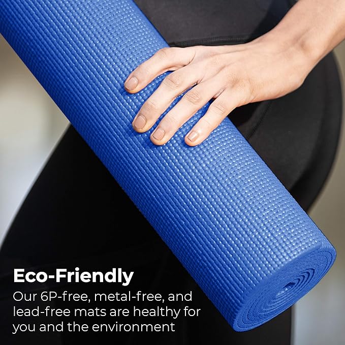 Hello Fit 10-Pack Yoga Mat, 68" x 24" Non Slip Exercise Mat, 4mm Thick Gym Mat for Fitness and Stretching, Bulk Non Toxic Yoga Mats for Schools and Studios