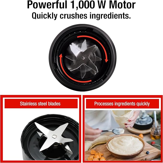 Koblenz Mix & Go Portable Blender, Personal Size Blender for Shakes and Smoothies, Fruit Smoothie Blender, Milkshake – Juicer Mini Blender Koblenz Mix&Go Portable Blender, Personal Size Blender