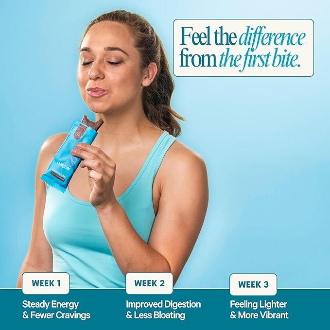 Meal Replacement Bar by LyfeFuel - Vegan Protein Bar Packed with Organic Superfoods, Fiber & 21 Essential Nutrients from 100% Plant Based Whole Foods (Fudgy Brownie - Box of 10) Gluten Free, Paleo