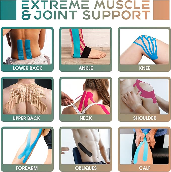 Kinesiology Tape Roll – Athletic Tape 2 Inch, Sports Tape Athletic, K Tape, Kinetic Tape, Sport Tape, kt-Tape, Athletic Tapes & Wraps, Knee Tape, Pregnancy Tape, Trans Tape –Purple3