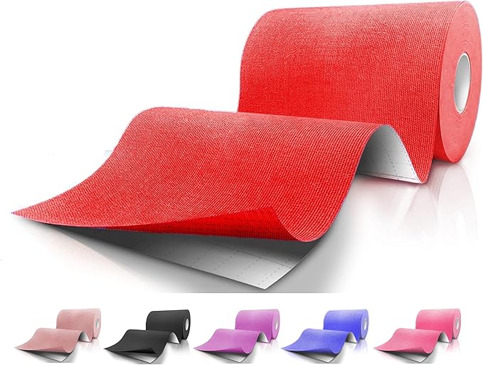 Extra Wide Kinesiology Tape | Waterproof & Latex-Free | 4" Continuous Roll Athletic Tape for Muscle & Joint Support | Elastic Therapeutic Tape for Injury Recovery & Pain Relief | 4 inch x 16 feet |