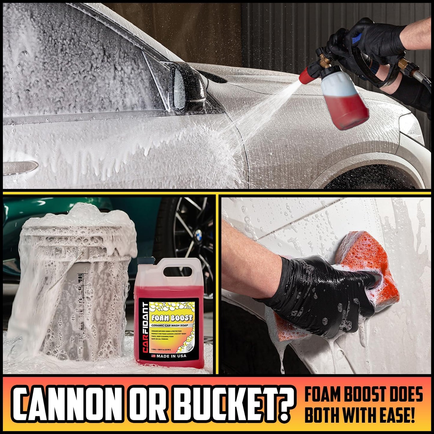 Foam Boost Off-Road & ATV Wash Soap – Heavy Duty pH-Balanced Car Wash for Trucks, UTVs, RVs & Dirt Bikes – Quick Rinse, No Residue – Works with Foam Cannons, Guns & Buckets – 1 Gallon