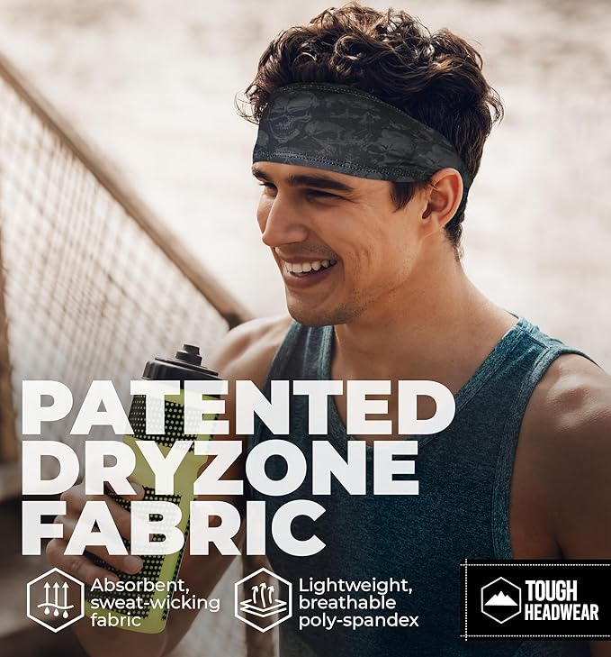 Mens Sweat Bands - Sport Headbands for Men - Workout Headbands for Women - Running Headband -Tennis Athletic Sweatband