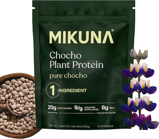 Mikuna Vegan Protein Powder (Unflavored, 15 Servings) - Plant Based Chocho Superfood Protein - Dairy Free Protein Powder Packed with Vitamins, Minerals & Fiber - Gluten, Keto & Lectin-Free