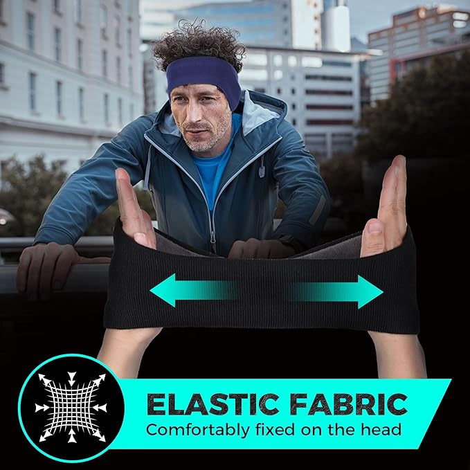 WTACTFUL Winter Double-Layer Fleece Ear Warmers Muffs Headband Ear Covers for Men Women Ski Running Cycling Hiking