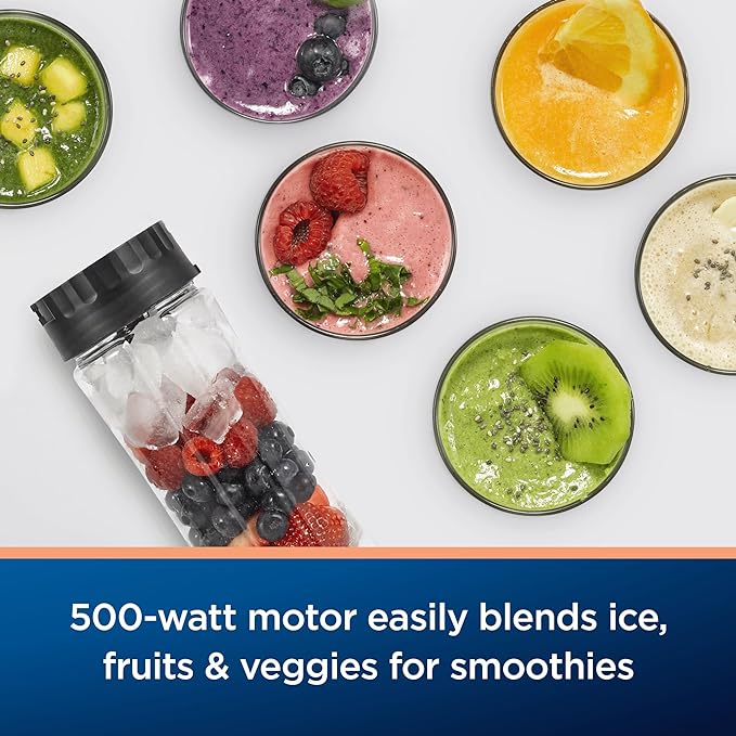 Oster MyBlend Plus Personal Blender 20-Oz BPA-Free Portable 500-Watt with a One-Touch Function Stainless Steel Blade and 3-Year Satisfaction Guarantee
