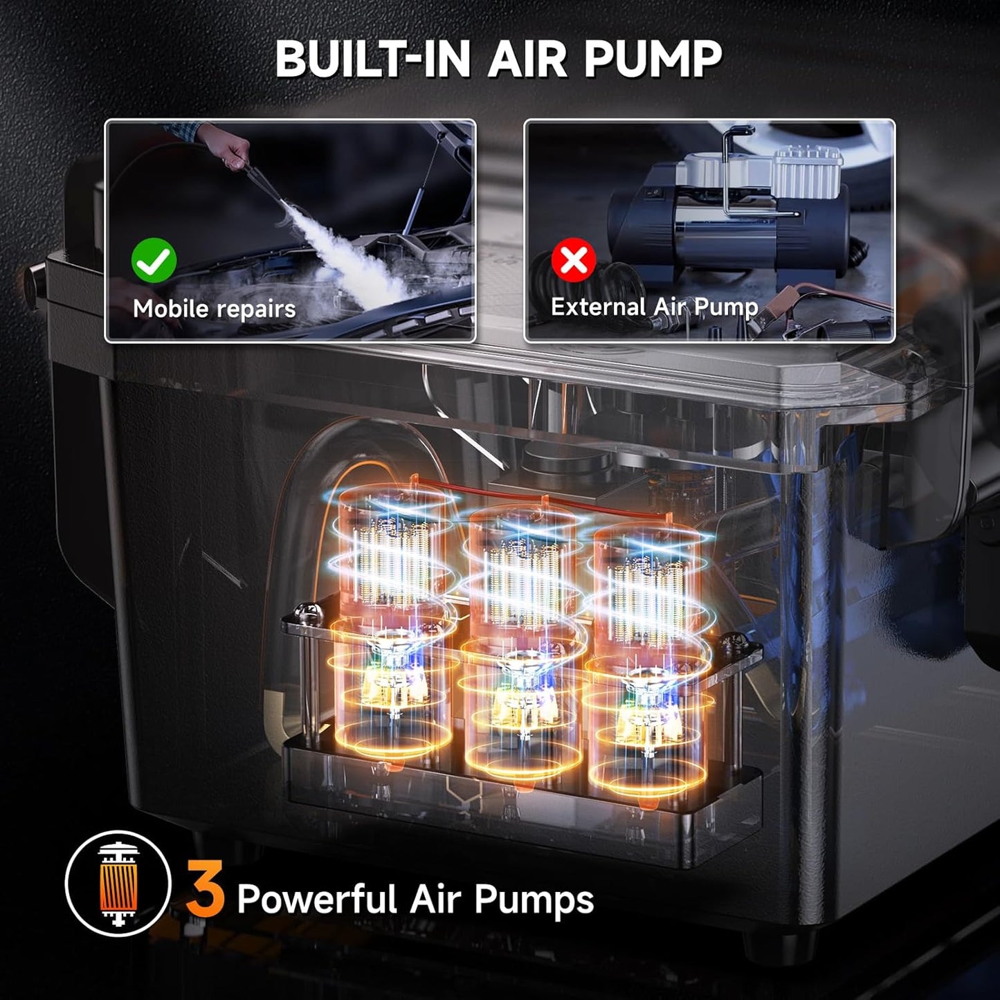 ANCEL L8000 Automotive Smoke Machine | Dual Mode Diagnostic Leak Tester for EVAP & Turbo Systems | Built-in Air Pump & Color LCD | Adjustable Pressure & Run Time | Compatible with Multiple Vehicles