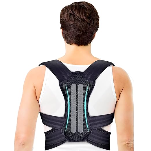 Adjustable Posture Corrector, Back Brace, Posture Trainer, Scoliosis and Hunchback Correction, Back Pain, Spine Corrector (Medium) (Medium)