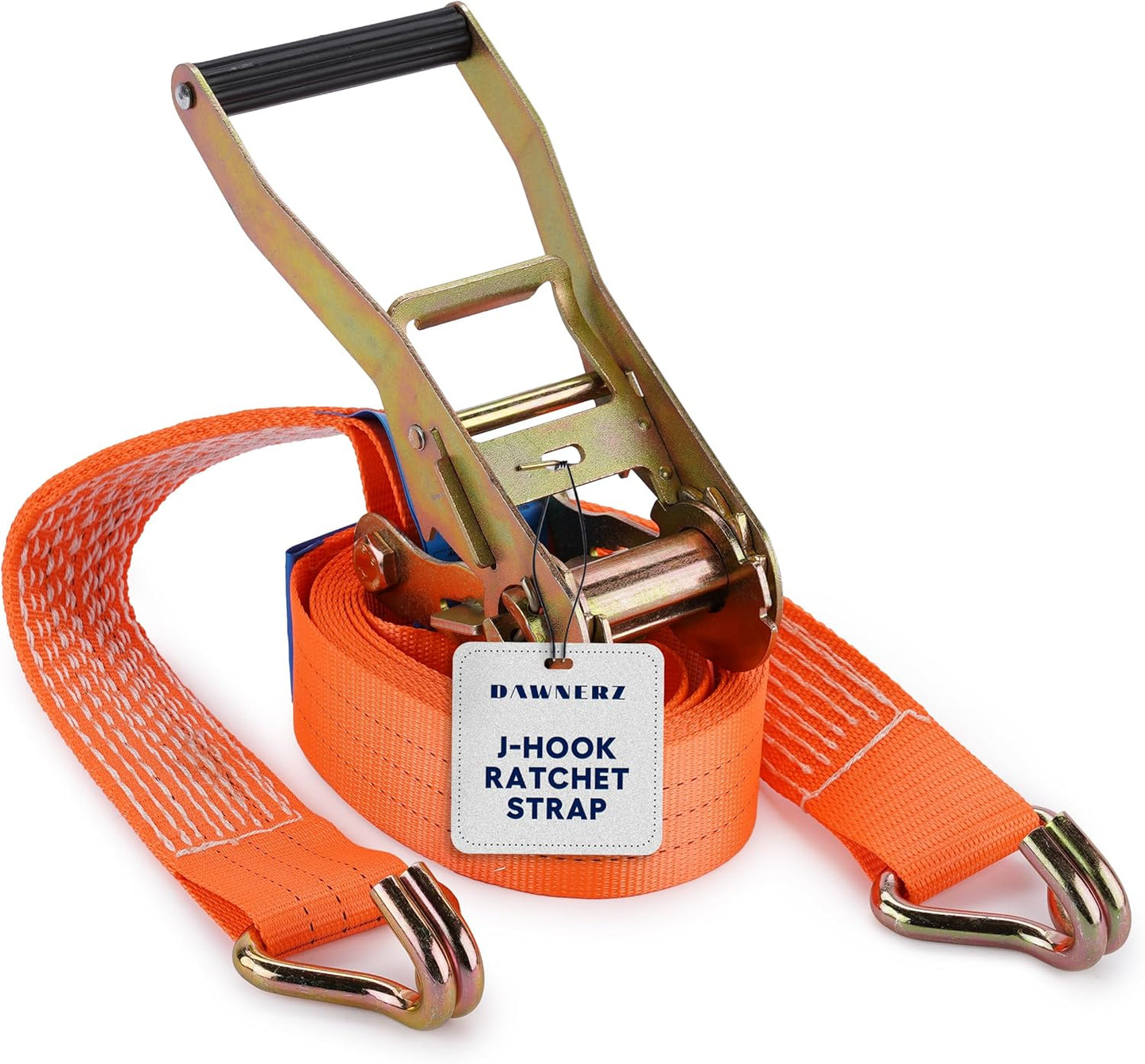 2 Inch x 20 Ft Heavy Duty Ratchet Straps - 6600 Lb Breaking Strength Tie Downs with Double J Hook for Trucks & Trailers