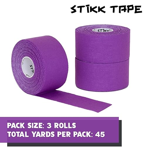 STIKK Athletic Tape - 3pk Purple Tape - 1.5 in x 15 Yards - Stabilizing & Supporting Muscles & Joints - Sports Injury Prevention