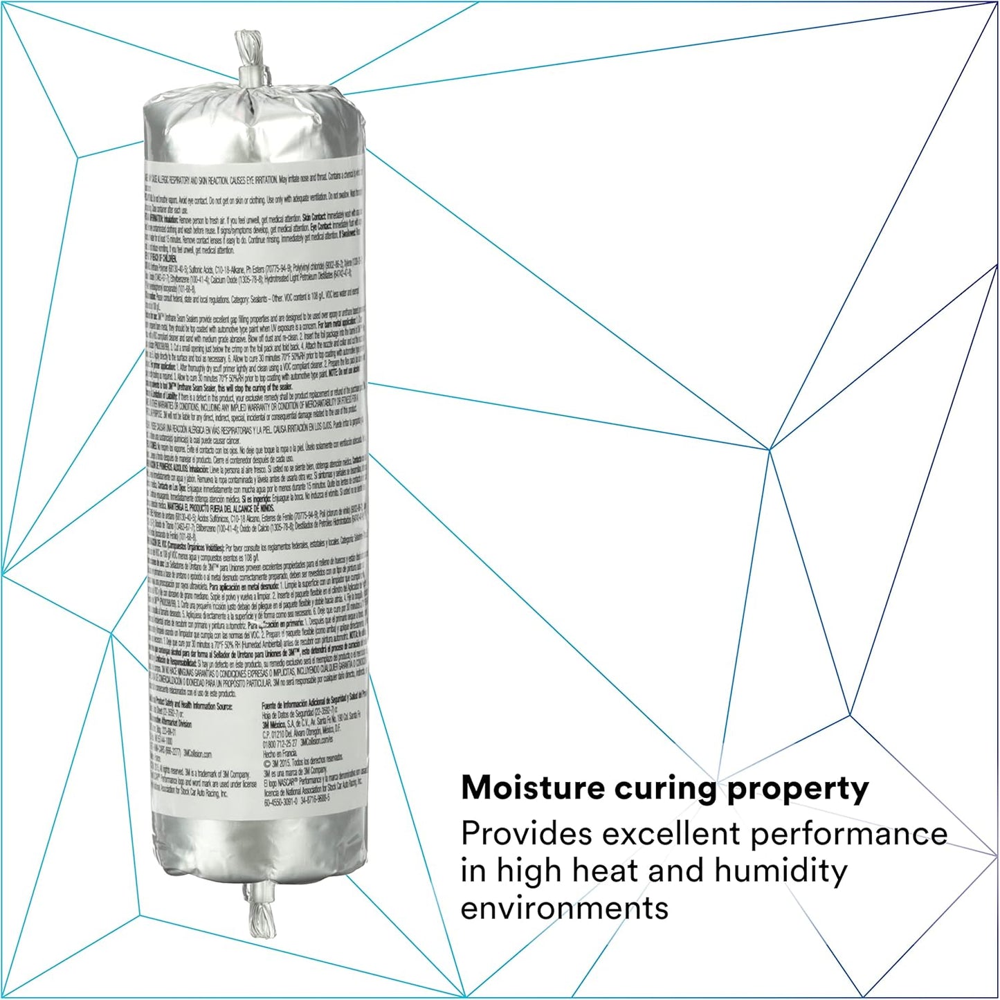 3M Urethane Seam Sealer, 08364, Beige Color, High Solids, Permanently Flexible, 310 mL/10.5 oz Foil Pack