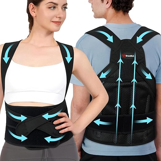 Posture Corrector for Men and Women,Upper Back Brace with Adjustable Shoulder Straps, Comfortable Posture Support for Daily Use, Discreet Fit Under Clothes (Extra Large)