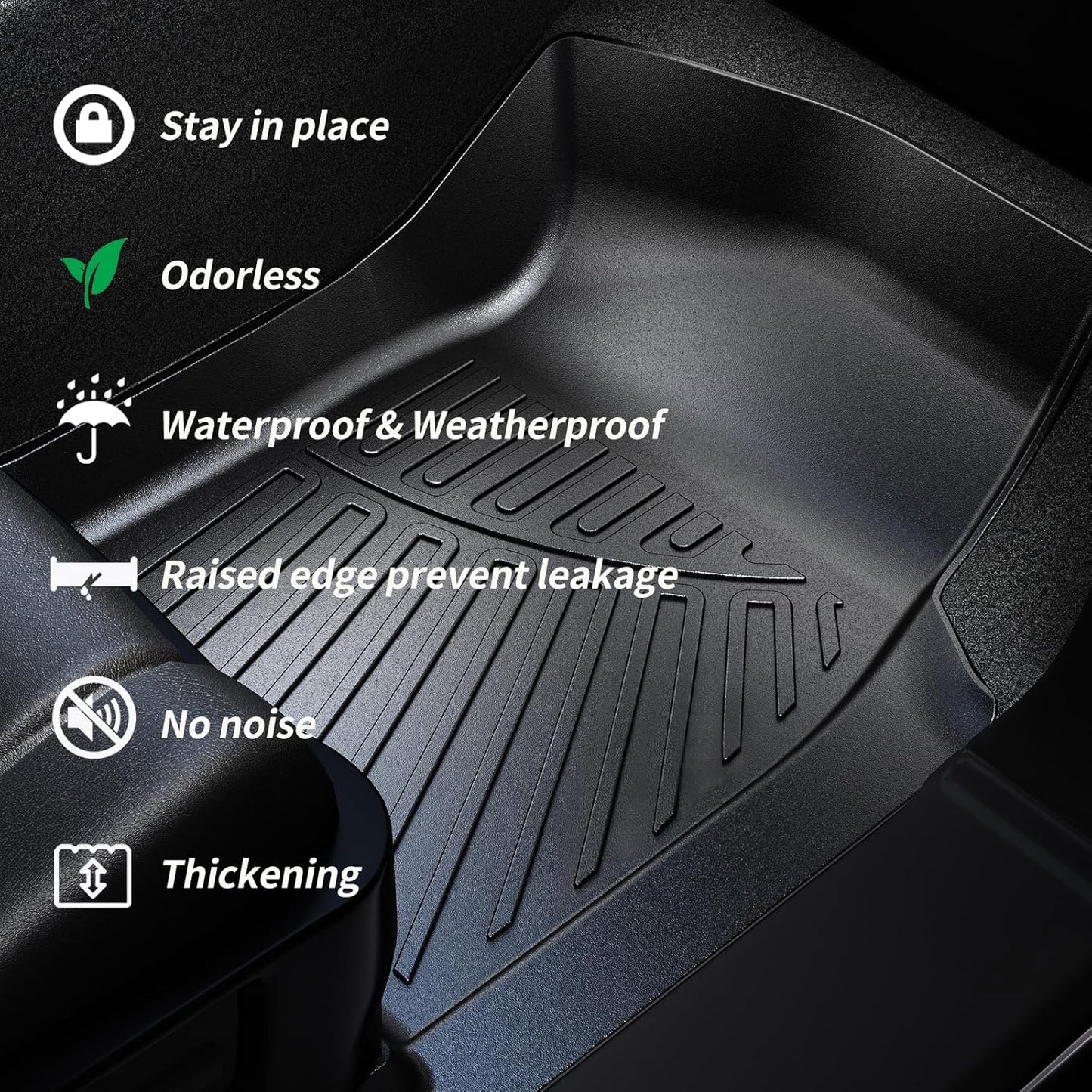 Cargo Liners for 2025 Acura ADX,TPE All Weather Protection 1st & 2nd Row Car Floor Mats 2025 ADX Accessories-Black