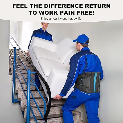 Back Brace For Lower Back Pain With Lumbar Pad, Back Support Brace For Men And Women With Dual Adjustable Straps, Back Brace For Lifting At Work For Herniated Disc, Sciatica, Scoliosis(3XL Fits 47"-55")