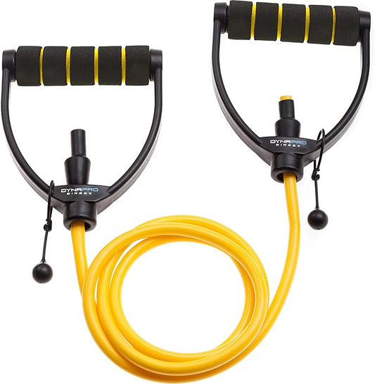 DYNAPRO Exercise Resistance Bands, Adjustable Length, Comfort Handles, Professional Quality, Anti-Snap. Great for Workouts, Physical Therapy, Yoga
